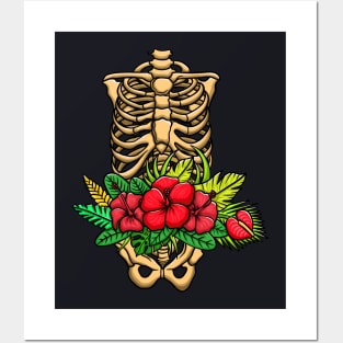 Skeleton rose Posters and Art